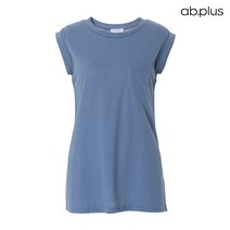에이비플러스 ab.plus 롤업 슬리브리스 린넨 티셔츠 (LSU3ZK12A)