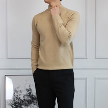 세컨에디션 남성용 니트 반폴라 스웨터