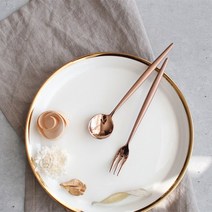 cocooning Mont Blanc kingdom 명품 고급 수저세트 로즈 골드커트러리, 티포크, 1Ea