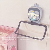 산리오 월행잉 벽걸이 구강 세척 컵 멜로디 쿠로미 포차코 귀여운 칫솔 홀더 수건 걸이 기숙사 욕실 용품, Cinnamoroll A2