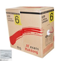 극동전선 UTP CAT.6_4P 회색 통신선 인터넷 케이블, 1box, 300m