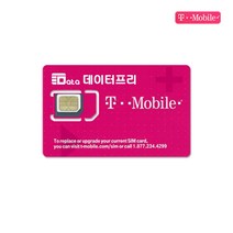 Tmobile 미국 유심 테더링 핫스팟 가능 6일부터~60일까지 날짜별 선택가능, 티모바일 08일, 1개