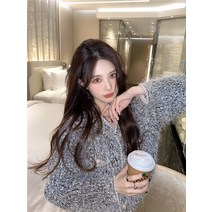 HQINT 여자 니트 긴팔 니트티 겨울 여자니트 오버핏 여자니트티 루즈핏 긴팔티 단추 데일리 사계절 기본 빅사이즈 ZB-50874