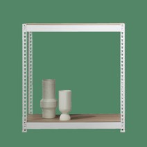 저스트랙 스피드랙 조립식 철제 2단 선반, 백색, 1200 x 300, 600 x 2단