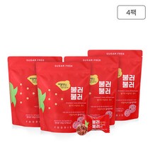 바질씨드 캔디 불러불러 딸기맛 120g x4팩, 단품