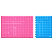 나카바야시 A3 컬러 커팅매트 접이식 휴대용 책상 고무 칼 재단판 450x310, 스카이블루