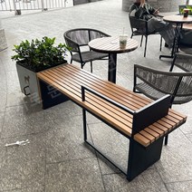 야외 공원 벤치 원목 카페의자, 1