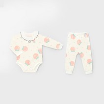 [메르베] 피치피치 신생아 바디슈트/북유럽아기옷_사계절용