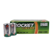 로케트 망간건전지 R20 사이즈D 24알 로케트건전지 D _ 2023665EA, 쿠팡향 1, 쿠팡향 본상품선택