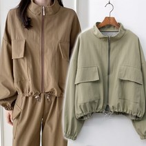 8187 (국내산) 건빵 바람막이 점퍼 자켓 여성 봄 가을