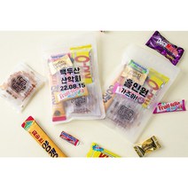 골프간식 동호회 여행 라운딩 구디백 답례품 반투명 지퍼팩 과자세트 (중), 24F5_반투명 지퍼팩 간식세트(중)