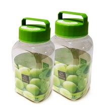 다용도 과실주통 매실주 담금주 매실청 과일청 플라스틱 통 대용량 밀폐용기 이중마개, 락앤락과실주병4.2L