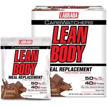 라브라다뉴트리션 린바디 leanbody 단백질 파우더 프로틴 쉐이크 초콜릿 42패킷, 2.29온스(42개들이 팩)