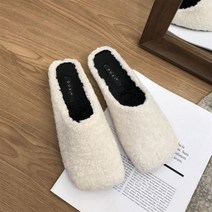가을 겨울 뮬 슬리퍼 패션 모피 플랫 힐 숙녀 캐주얼 슬립온 아웃도어 신발 부드러운 컴포트 슬라이드 2023년 상품