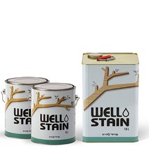 웰 WELL 오일스테인 DIY 페인트 4리터 아파트 의자 목조.주택 팬션 보호 한옥 파고라 가구 방부목 데크, 팔척쓰쿠팡 참나무