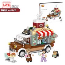 loz 중국호환블럭 미니 바이킹 회전목마 놀이공원 바이킹 관람차 건물, 1740/커피카
