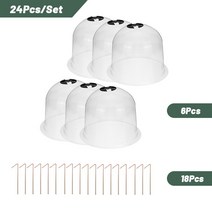 소형비닐하우스 미니비닐하우스 조립식 자재 활대 6Pcs 식물 보호 벨 커버 재 가능한 PVC 플라스틱 정원 보육 온실 Antifrost 열 보존