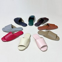 고급 가죽 실내 슬리퍼 10colors 호텔 거실화 룸슈즈 유치원 병원 사계절 미끄럼방지, 블랙, 1개