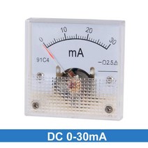 아날로그 차압계 91C4-A 아날로그 전류 패널 미터 DC 50mA 1A 2A 3A 5A 전류계 회로 테스트 테스터 게이지, 05 0-100mA