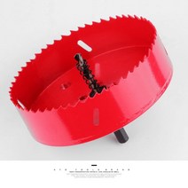 홀쏘 콘크리트드릴 초경홀쏘 나무 플라스틱건식 벽체석고판 150 m-m용 파이로트 드릴 금속 절단 깊이 구멍 커터가 있는 빨간색 구멍 톱, 없음