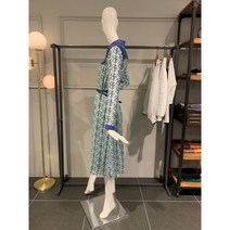 [르니앤맥코이] 벨트 옵션 카라배색 프린팅 원피스 MK05OP137HJJ