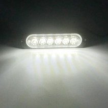 4/6LED 깜박이 라이트 그릴 스트로브 led 바 경고등 비상 트럭 액세서리 트레일러 suv 신호 램프, CHINA, White_1 piece 6 LED