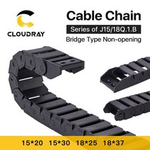 Cloudray-케이블 체인 15x20 18x25 18x37mm 브리지 타입 비개방 플라스틱 견인 선 전송 드래그 기계, 01 18x25mm_03 28mm