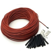 적외선 바닥 난방 케이블 카본 와이어 코일 10 ~ 100 미터 12K 33 Ohm m 220V, 100m
