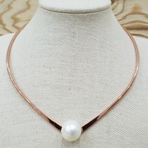 라인 웨이브 진주 목걸이