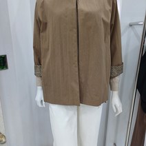 막스카라 노카라 소매 프린트 자켓