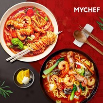 마이셰프 얼큰해장 세트 (매콤 해장 파스타+제주로 딱새우 해물짬뽕)