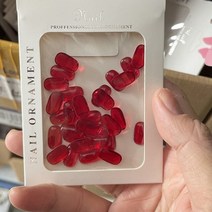 네일폼지50pcs 지우기 오로라 네일 라인 석 장식 3d 플랫백 수지 두꺼운 얼음 블록 스트립 손톱 장식 1bag 젤리, 레드-30개