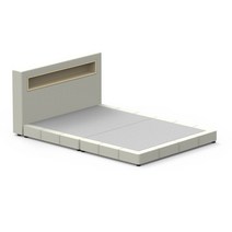 베드진 모던스웨이드 LED 침대 프레임 라지킹(LK) 베이지