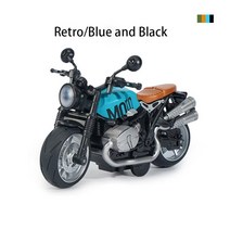1 12 라떼 합금 바이크 오토바이 사운드 라이트 모델 보다는 구축 장난감 생일 선물, [01] Blue and Black
