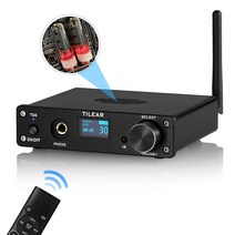 Douk Audio 진공관 프리앰프 헤드폰 앰프 DAC ( 블루투스/PC-USB/ RCA/ 3.5mm AUX 입력), 블랙