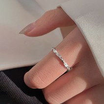 물고기 심플 불규칙 얇은 커플링 브랜드 명품커플링 새끼손가락 산호 실반지 여자 은공예 실버주얼리 반지