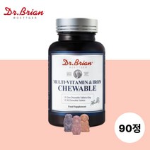 닥터브라이언 멀티비타민 츄어블 철분 젤리 츄어블 90정 구미 비타민 철분제 성장기어린이 키즈 철분비타민, 1개