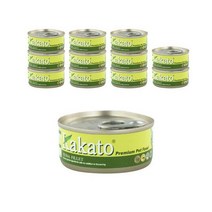 카카토 전연령용 컴플리멘타리 프리미엄 고양이 주식캔 참치필렛, 70g × 생선 × 12개