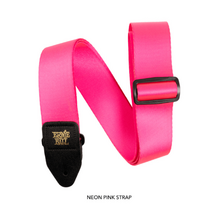 Ernie Ball PREMIUM STRAP NEON PINK STRAP 컬러!!/ 어니볼 프리미엄 스트랩/ 기타멜빵/ 기타스트랩