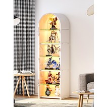 아크릴 장식장 진열장 피규어 전시 보관함 프라모델 피규어장, 4단+조명