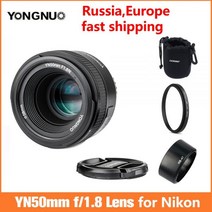YONGNUO-50mm f1.8 AF 렌즈 YN50mm 조리개 자동 초점 렌즈 니콘 D7100 D750 D5200 D3100 D3200 D810 D800 D700 D610 D6, CHINA_YN50mm no accessorry | N