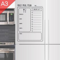 판다몽 컬러파레트 냉장고 메모보드 주간계획표 A4 라이트블루 + 투두리스트 메모패드 + 마커 블랙 세트