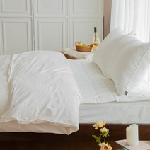 디저트 순면 100% 호텔식 이불커버, 크림화이트