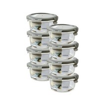 [본사] 락앤락 오븐글라스 유로 내열밀폐 원형 380ml 그레이 8P, LLG821N