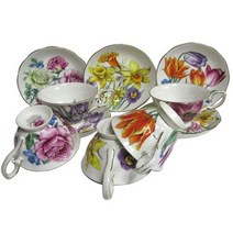 앤틱 커피잔 5개 세트 머그잔, 상세설명 참조, 없음