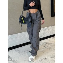 통바지 와이드 여성빈티지 카고 팬츠 루즈 핏 청바지 여성용 패션 오버올 90s 스트리트웨어 포켓 와이