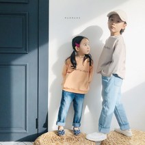 뮤르뮤르 아동복 소매 V 맨투맨 시보리 유니크 (초특가) 남아 여아 공용 봄/가을