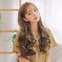 가발매니아 에어펌 61cm 오픈반가발 리얼하프피스(제디원사) u자형가발, 바닐라카키