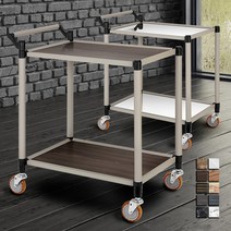일반형 2단 식당트레이 우드웨건 음식 주방 써빙카트, 일반형 내츄럴오크 2단 중