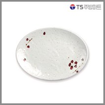 [돌산멜라민] 살구 골든타원접시 - 접시 사라 (식당용 업소용)